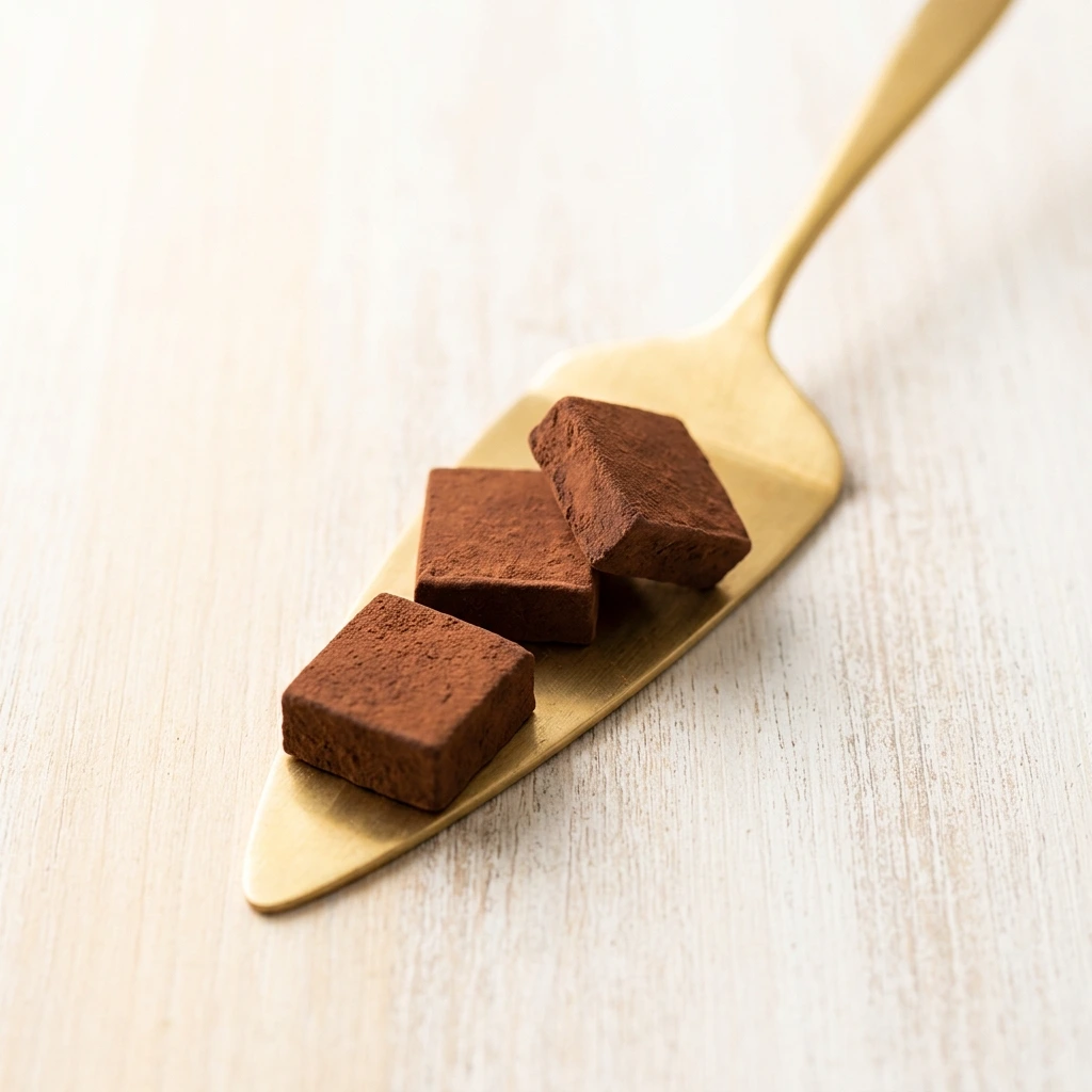 ココアパウダーをまとった生チョコ